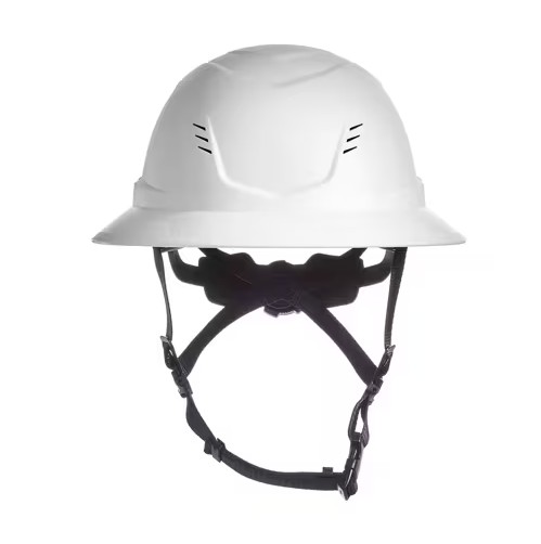 V-Gard H2 Full Brim White Vented Helmet