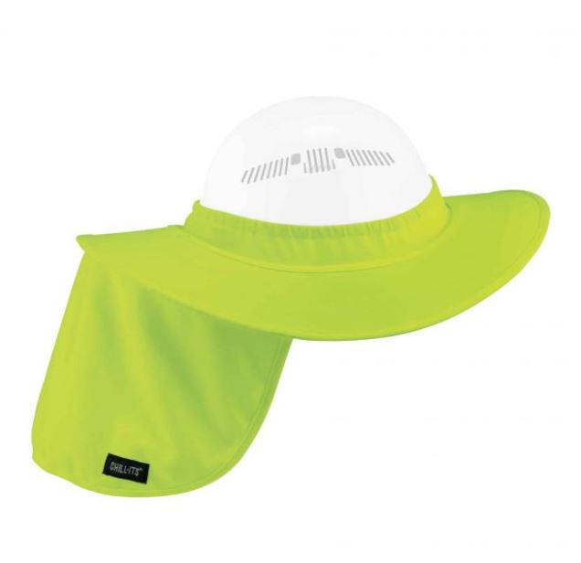 ERGODYNE HARD HAT NECK SHADE LIME GREEN